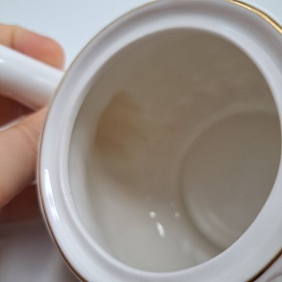 Golden Crown Fine Bone China Teapot With Pink Roses & Gold Trim - Picture 10 of 15